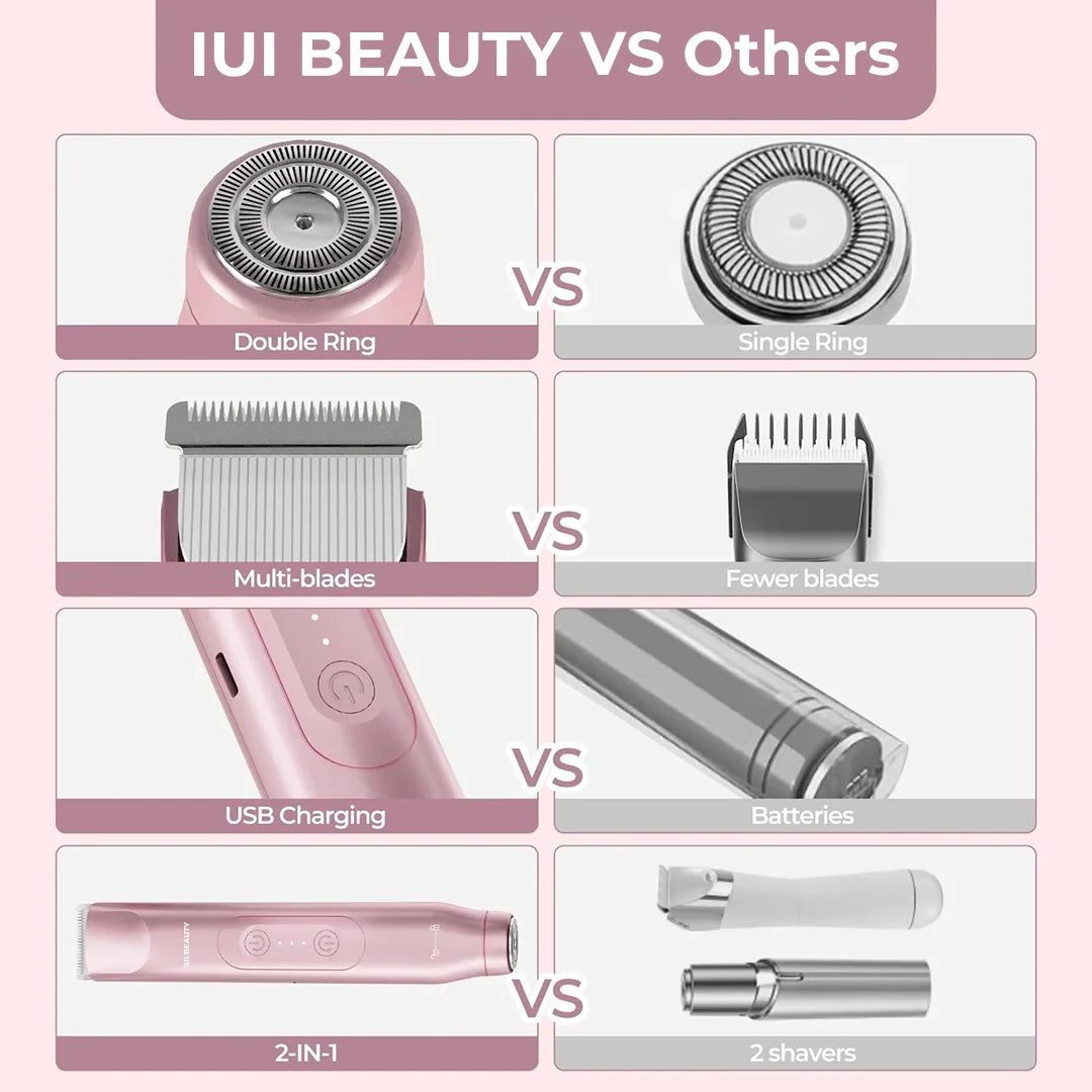 2in1 Painless Bikini Hair Trimmer – Waterproof, Skin-Safe & Rechargeable